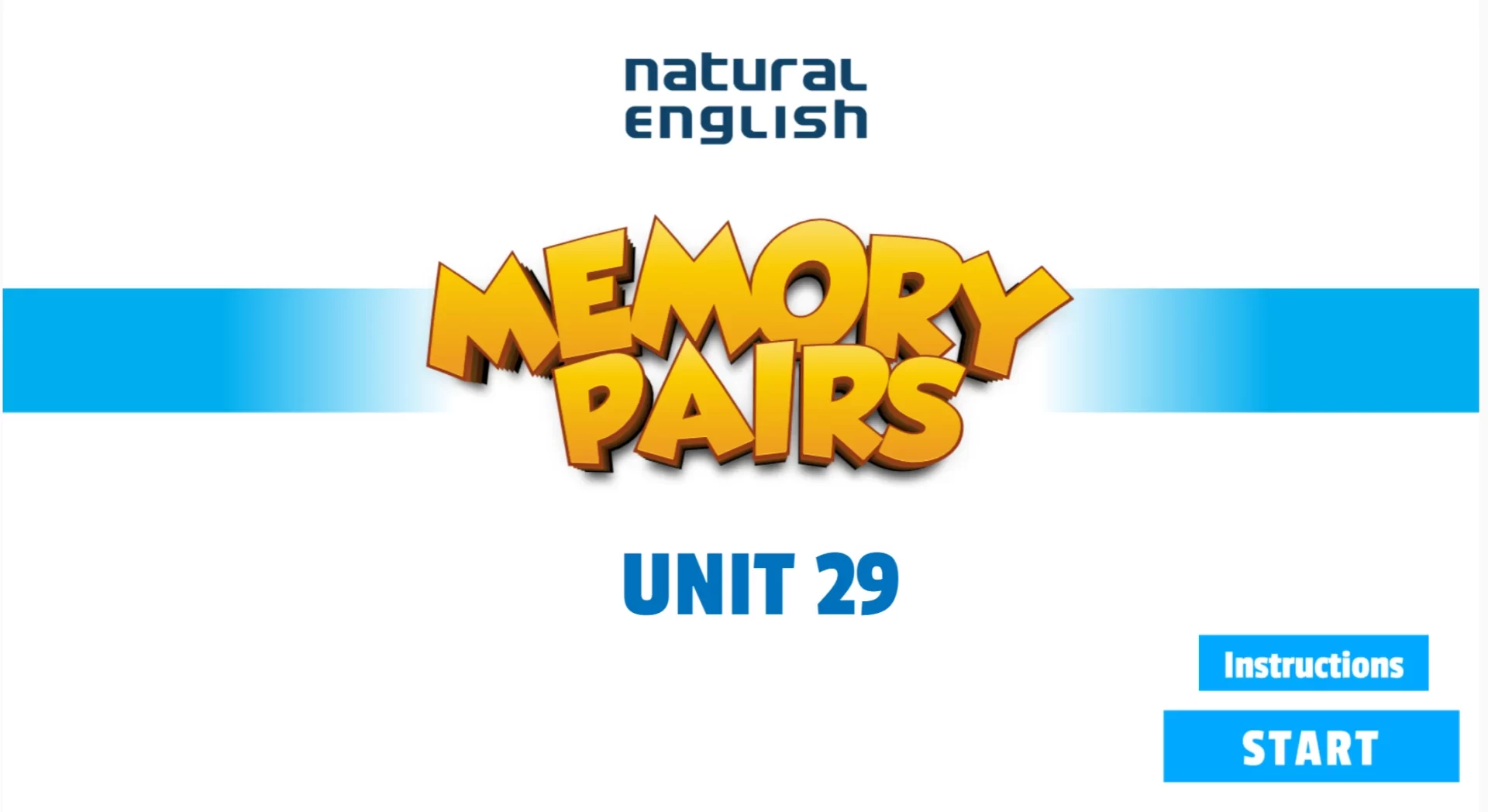 Unit 29 kids Memory Pairs